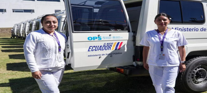 Ecuador, primer país de América Latina y el Caribe en adquirir vehículos móviles de cadena de frío para vacunas a través de la OPS