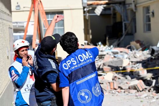 OPS/OMS brinda cooperación técnica para apoyar la respuesta sanitaria tras el terremoto en Colombia